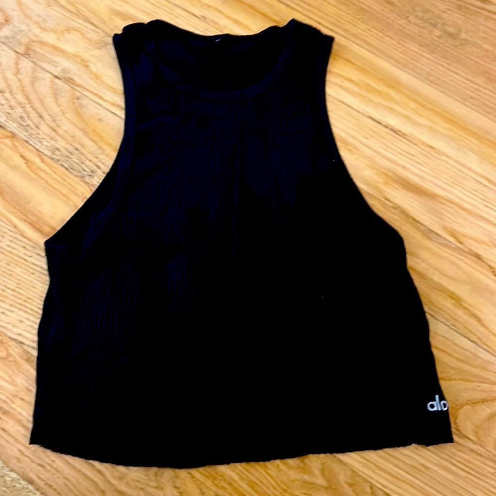 Alo Cropped Ribbed Tank